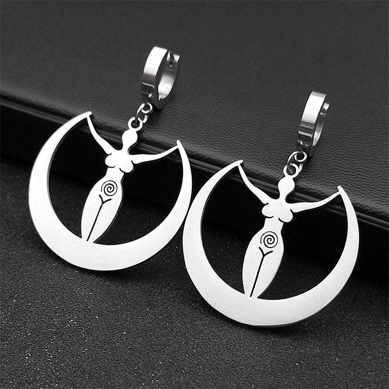 Moon Vortex Goddess Earrings