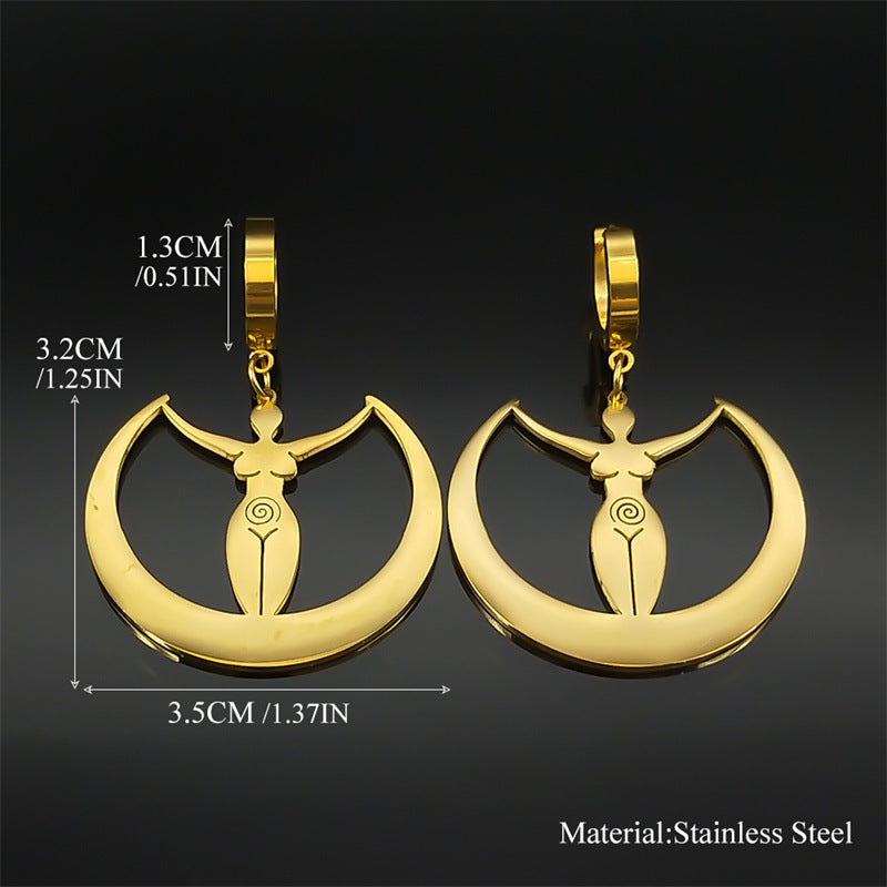 Moon Vortex Goddess Earrings