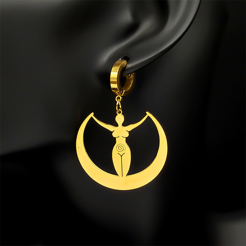 Moon Vortex Goddess Earrings