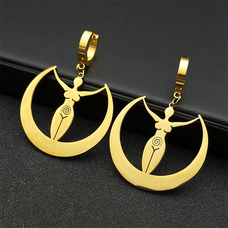 Moon Vortex Goddess Earrings