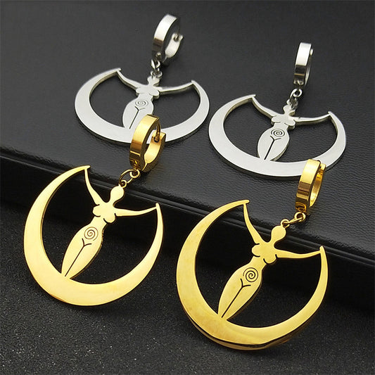 Moon Vortex Goddess Earrings