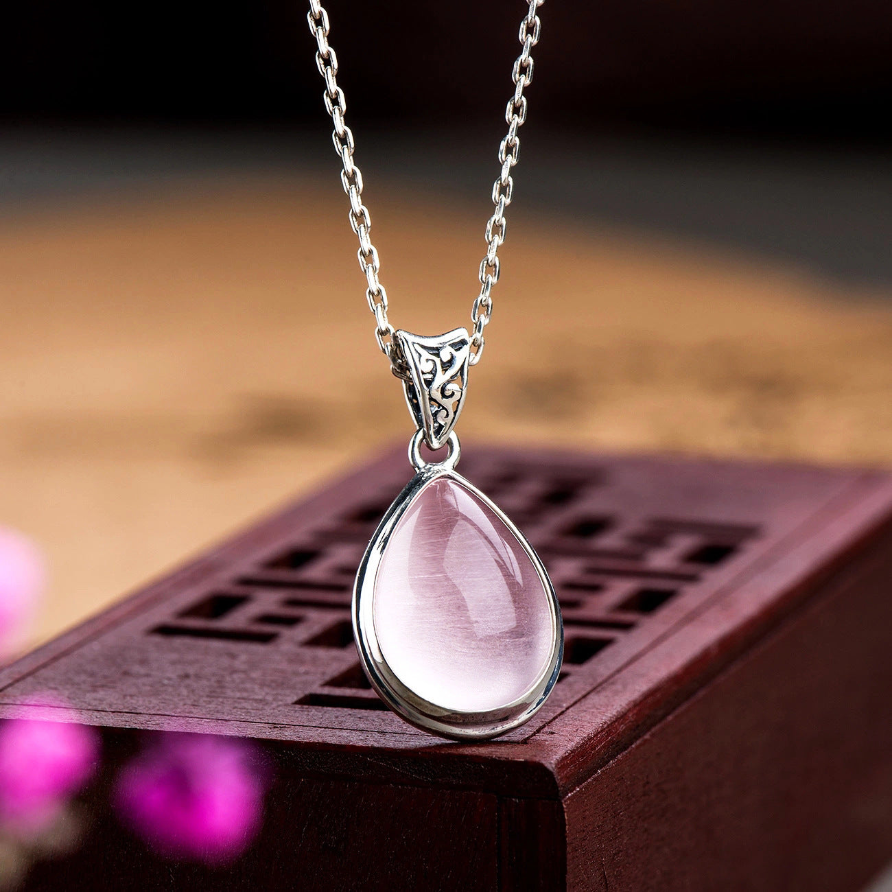 Divine Serenity Rose Quartz Necklace