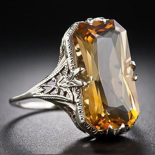 Golden Glow Citrine Ring